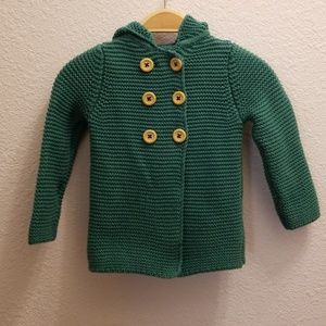 BABY BODEN// GREEN KNIT SWEATER 80cm